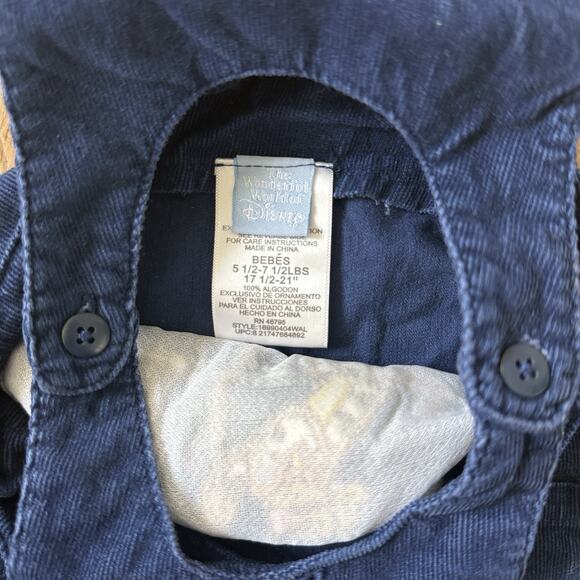 VINTAGE Tigger Corduroy Overalls Embroidered Y2K 90s Winnie The Pooh NEWBORN - Picture 6 of 9